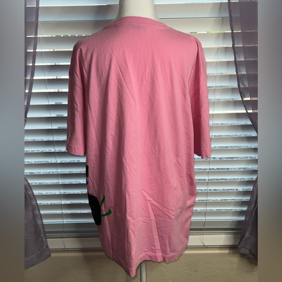 Zara Unisex Oversized Dusty Rose Floral Graphic T-Shirt - Picture 6 of 7